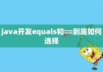 java开发equals和==到底如何选择